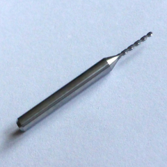 VHM Bohrer mit 1,0mm Durchmesser, 9xd, Hartmetall, Platine